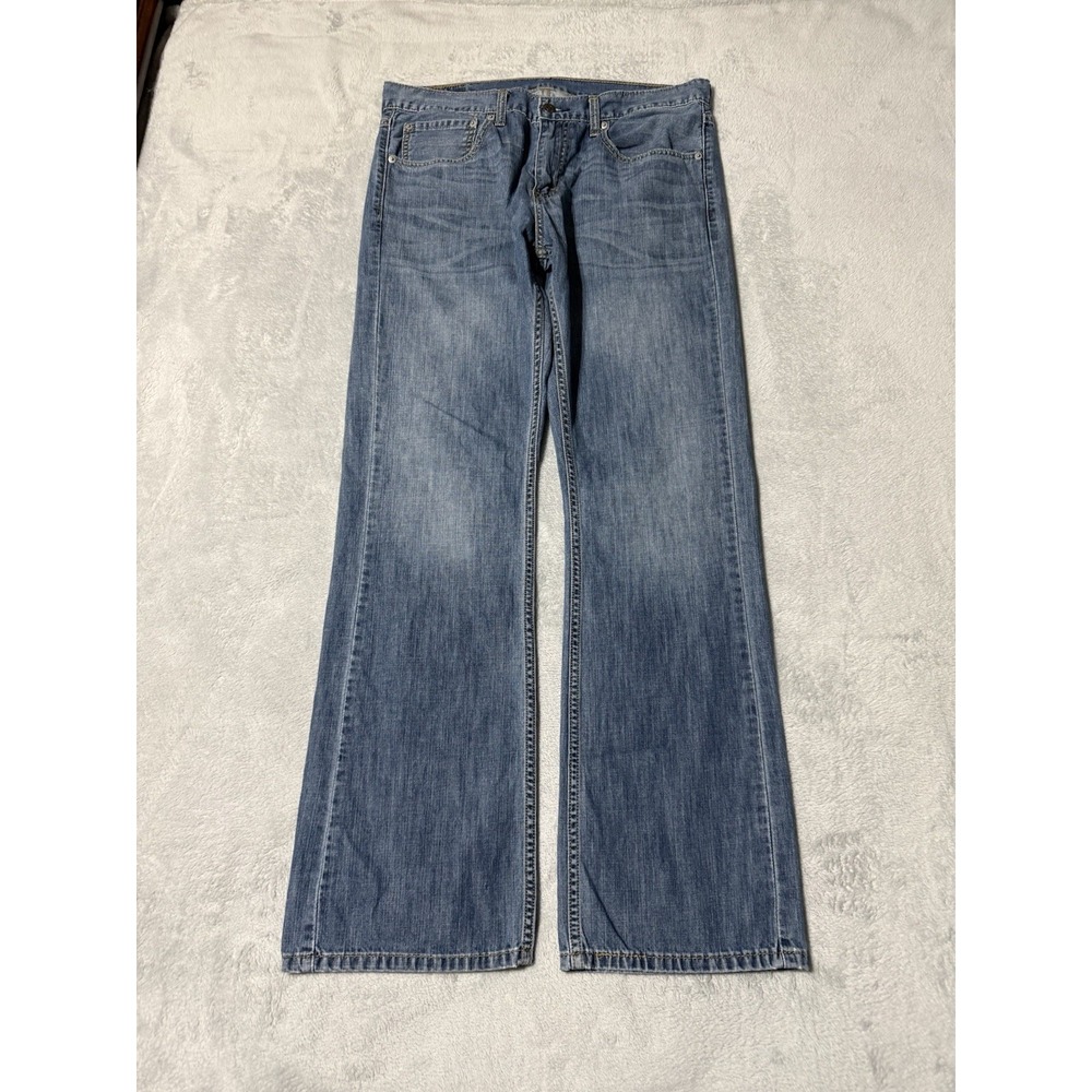 Levis 527 Jeans Mens 34x31 Blue Regular Bootcut Mid Rise Medium Wash Denim